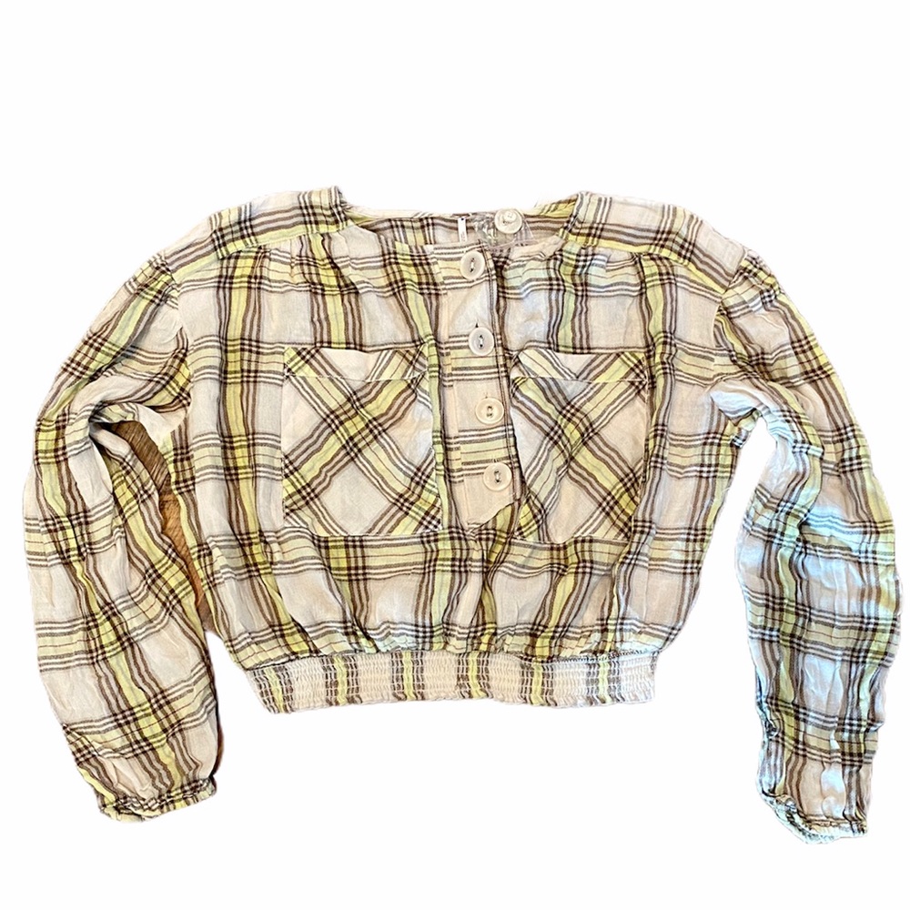 FREE PEOPLE It's The Good Life Plaid Top - Picture 6 of 10